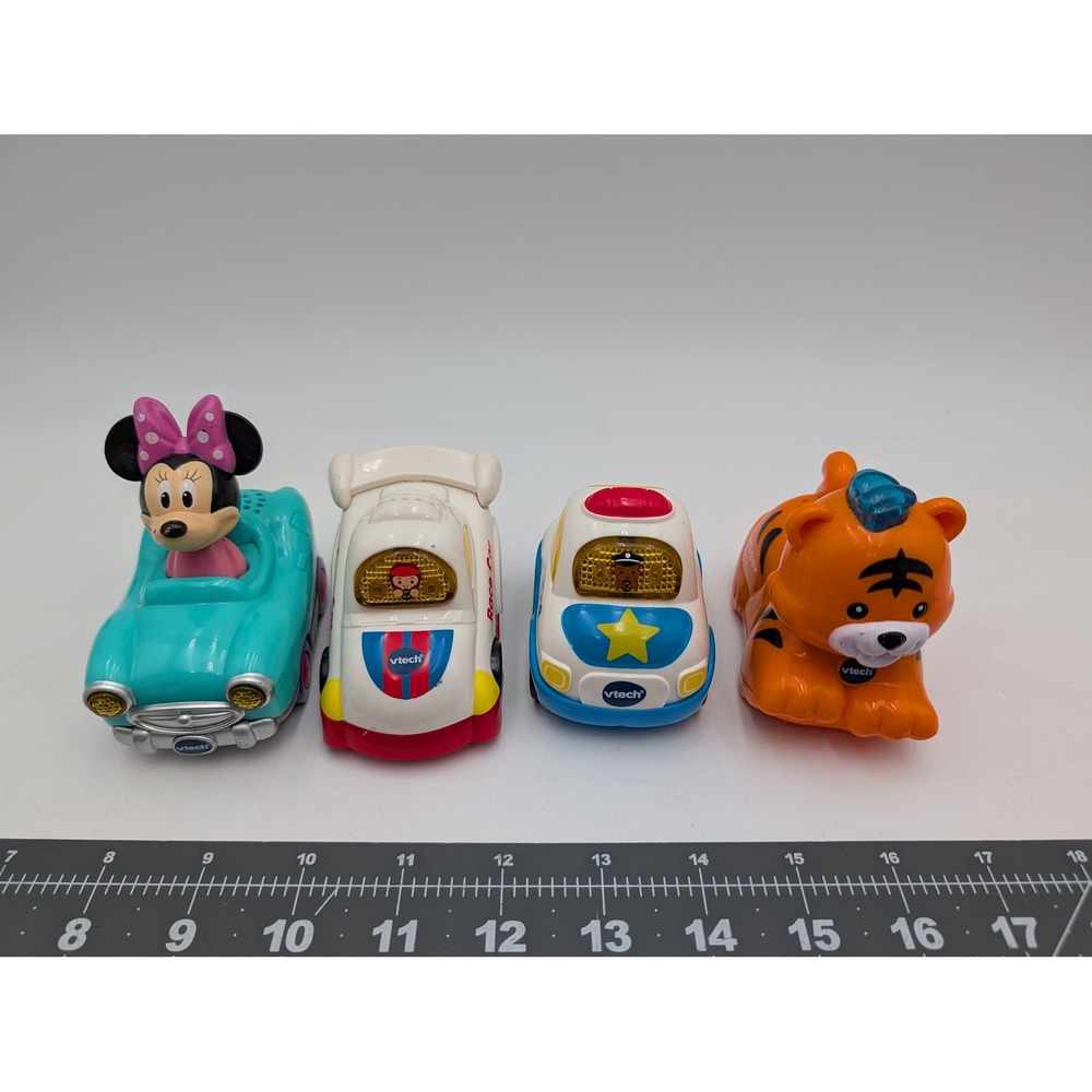 VTech Go Go Smart Vehicle Animal Minnie Mouse Tiger Race Police Car‎ Lot 4